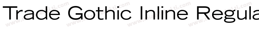 Trade Gothic Inline Regular font字体转换